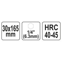 YATO Fafúró 30 x 165 mm bit befogással (YT-44689) YATO Fafúró 30 x 165 mm bit befogással (YT-44689)