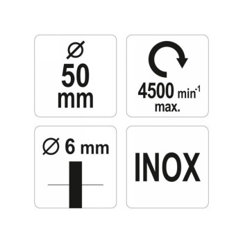 YATO Csapos fazékkefe 50 mm inox (YT-47497)