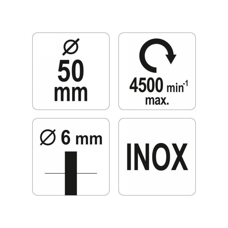 YATO Csapos fazékkefe 50 mm inox (YT-47497)