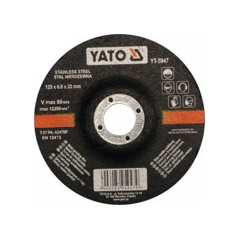 YATO Tisztítókorong fémre 125 x 6,8 x 22,2 mm inox (YT-5947)