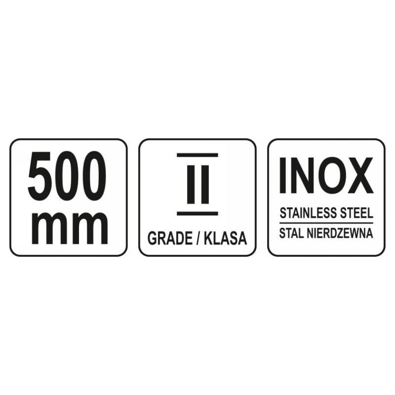 YATO Vonalzó inox 500 mm (YT-70722)