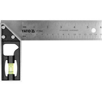 YATO Derékszög 150 mm inox libellával (YT-70843) YATO Derékszög 150 mm inox libellával (YT-70843)