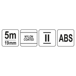 YATO Mérőszalag 5 m x 19 mm (YT-71071) YATO Mérőszalag 5 m x 19 mm (YT-71071)