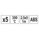 YATO Műanyag hegesztőpálca 2,5 x 5 mm x 1 m ABS (5 db/cs) (YT-82305) YATO Műanyag hegesztőpálca 2,5 x 5 mm x 1 m ABS (5 db/cs) (YT-82305)