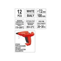 YATO Ragasztópatron 7 x 100 mm fehér (12 db/cs) (YT-82446) YATO Ragasztópatron 7 x 100 mm fehér (12 db/cs) (YT-82446)