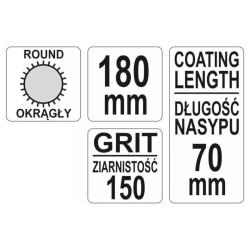 YATO Gyémánt tűreszelő kerek 140 x 50 mm (YT-6154) YATO Gyémánt tűreszelő kerek 140 x 50 mm (YT-6154)