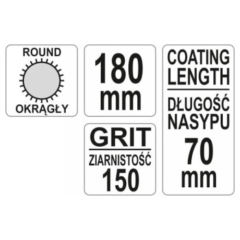 YATO Gyémánt tűreszelő kerek 140 x 50 mm (YT-6154) YATO Gyémánt tűreszelő kerek 140 x 50 mm (YT-6154)