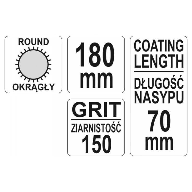 YATO Gyémánt tűreszelő kerek 140 x 50 mm (YT-6154)
