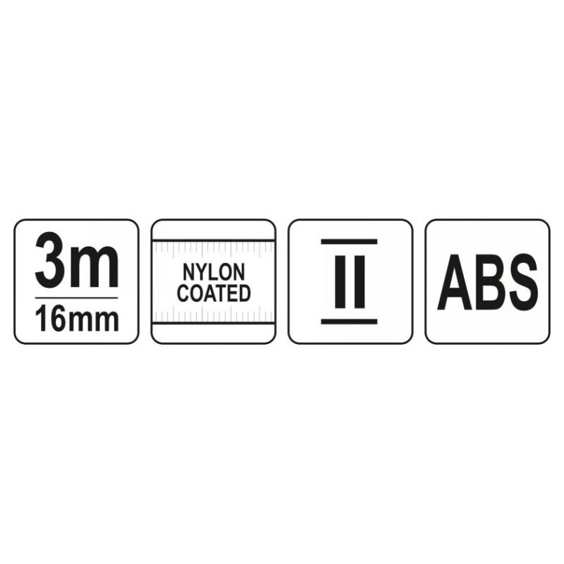 YATO Mérőszalag 3 m x 16 mm (YT-71070) YATO Mérőszalag 3 m x 16 mm (YT-71070)