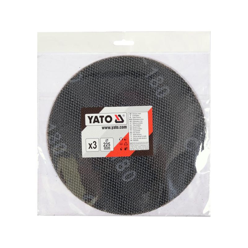 YATO Tépőzáras csiszolóháló 225 mm / P180 (3 db/cs) (YT-845853)