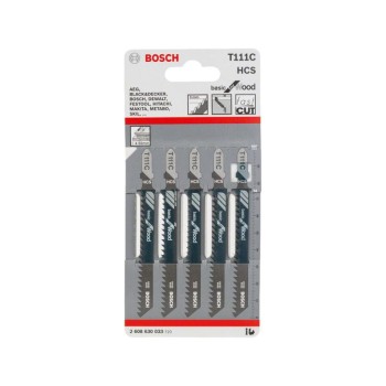 BOSCH Dekopírfűrészlap fához T 111 C 100/3,0 mm (5 db/cs) (2608630033)