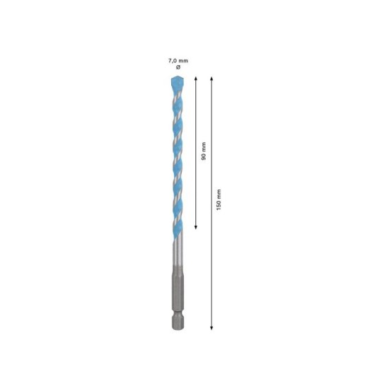 BOSCH EXPERT HEX-9 Multiconstruction fúrószár 7,0 x 90/150 mm 1/4' bitbefogással (2608900580)