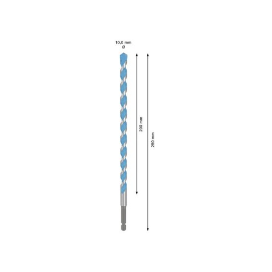 BOSCH EXPERT HEX-9 Multiconstruction fúrószár 10,0 x 200/250 mm 1/4' bitbefogással (2608902357)