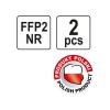YATO Pormaszk FFP2/P NR (2 db/cs) (YT-74919)