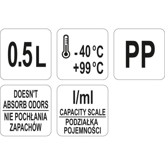 YATO GASTRO Műanyag mérőkancsó 500 ml (YG-07282)