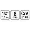 YATO Bithegy-tartó adapter 1/2' négyszög -8mm Hex (YT-12951) YATO Bithegy-tartó adapter 1/2' négyszög -8mm Hex (YT-12951)