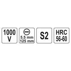 YATO Csavarhúzó 5,5 x 125 mm 1000 V-ig szigetelt (YT-2818)