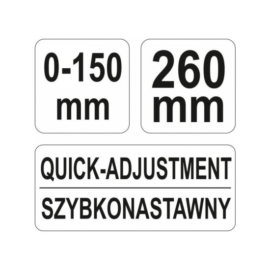 YATO Szorító rudas önzáró fogó 260 mm (YT-21570) YATO Szorító rudas önzáró fogó 260 mm (YT-21570)