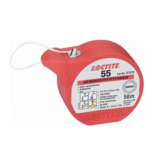 Teflon csőtömítő zsínór  50 m Loctite 55  (LOC.55/50)