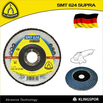 Csiszolótányér, lamellás 125 mm P80 - acél és színesfém - Klingspor Csiszolótányér, lamellás 125 mm P80 - acél és színesfém - Klingspor