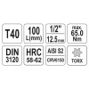 YATO Hosszú bit dugókulcs Torx 1/2' T40 CrV (YT-04324)