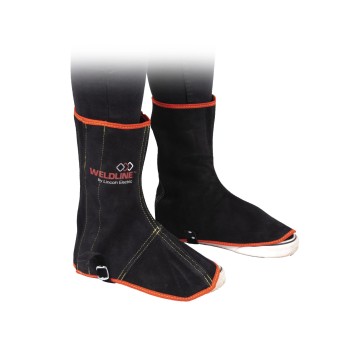 Hegesztéshez 1 pár Bőr lábszárvédő, tépőzáras - lángálló - Lincoln