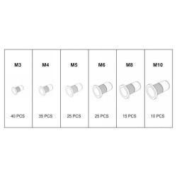 YATO Acél szegecsanya készlet 150 részes (YT-36481)