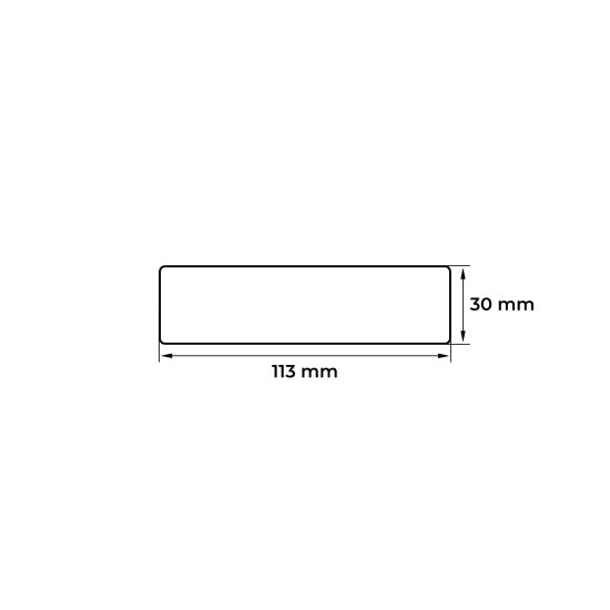 Gumipogácsa krokodil emelőhöz 113 mm x 30 mm - Tömör - Fekete