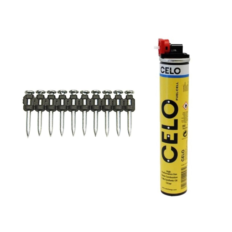 Betonszög TKA általános 30 mm-es 1000 db + gázpatron CELO Betonszög TKA általános 30 mm-es 1000 db + gázpatron CELO