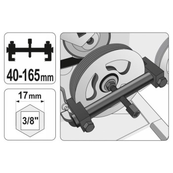YATO YT-25480 bordásszíj tárcsa lehúzó 40–165 mm