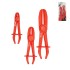 Tömlőszorító fogó készletben, 3 db-os piros