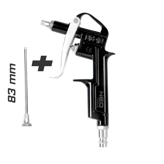 Lefújó pisztoly + 1 hosszú fúvóka 15 / 83 mm hosszú - NeoTools