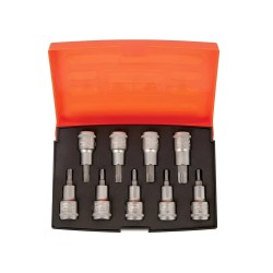 Rátűzőkulcs - crowa+bit 1/2'' torx készlet 9 db-os Rátűzőkulcs - crowa+bit 1/2'' torx készlet 9 db-os