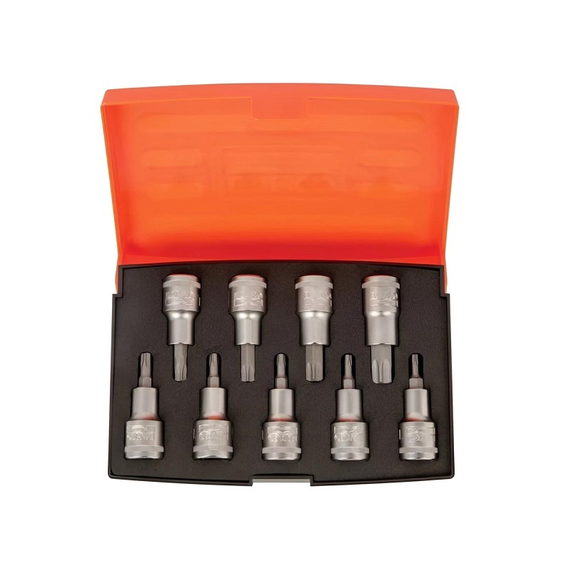 Rátűzőkulcs - crowa+bit 1/2'' torx készlet 9 db-os