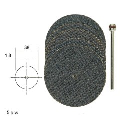 Vágókorong  38x1.0 mm alumíniumhoz adapter + 5 db korong Vágókorong  38x1.0 mm alumíniumhoz adapter + 5 db korong