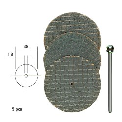 Vágókorong  38x1.0 mm alumíniumhoz adapter + 5 db korong Vágókorong  38x1.0 mm alumíniumhoz adapter + 5 db korong
