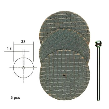 Vágókorong 38x1.0 mm alumíniumhoz adapter + 5 db korong Vágókorong 38x1.0 mm alumíniumhoz adapter + 5 db korong