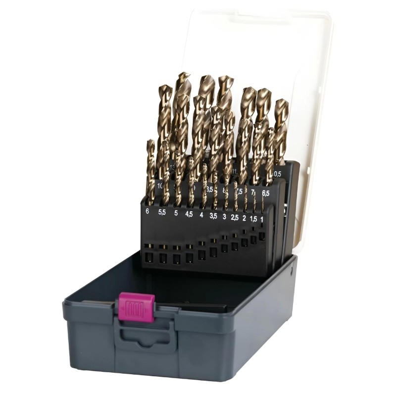 Csigafúró készlet HSS Co5 25 db-os 1.0-13.0 mm - Optimum Csigafúró készlet HSS Co5 25 db-os 1.0-13.0 mm - Optimum