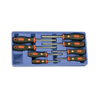 Tálcás Genius csavarhúzó készlet imbusz gömbvégű 8 db-os - 1/3