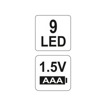 YATO Elemes LED zseblámpa 30 lumen alumínium fekete 3 x AAA (YT-08570)