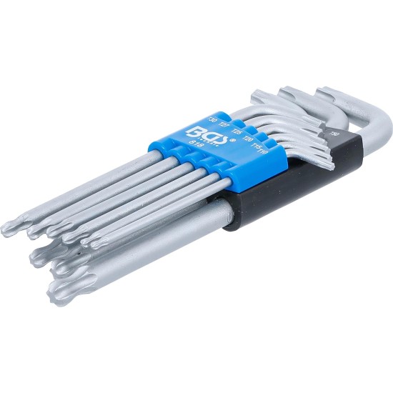 Torxkulcs ''L'' alakú készlet 09 db-os T10-T50 gömbvégű - BGS