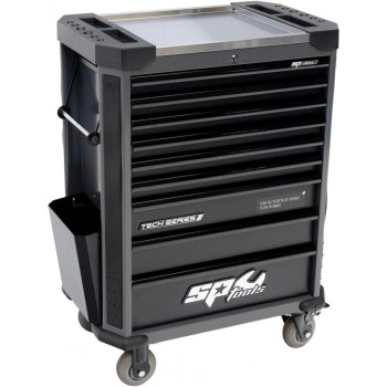 Szerszámos kocsi gyári-felszerelt 387 db-os 9 fiók TECH S. - SP Tools