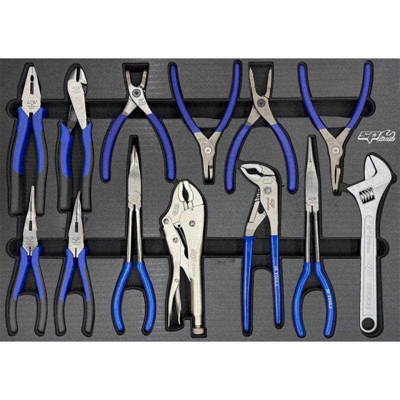 Szerszámos kocsi gyári-felszerelt 387 db-os 9 fiók TECH S. - SP Tools