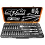 Dugókulcs készlet 3/8'' 6 lap 6-22 mm + rátűzőkulcsok 39 db-os SP Tools