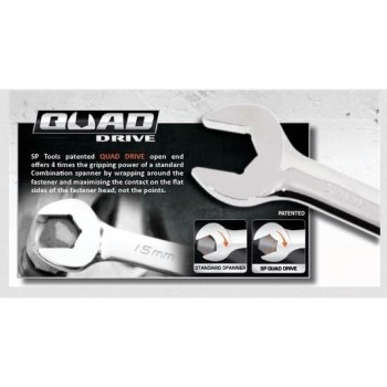 Csillag-villáskulcs készlet 14 db-os 6 - 19 mm - QUAD DRTIVE -  SP Tools