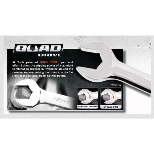 Csillag-villáskulcs készlet 14 db-os 6 - 19 mm - QUAD DRTIVE -  SP Tools