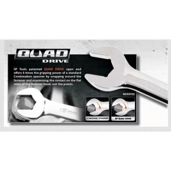 Csillag-villáskulcs készlet 14 db-os 6 - 19 mm - QUAD DRTIVE - SP Tools Csillag-villáskulcs készlet 14 db-os 6 - 19 mm - QUAD DRTIVE - SP Tools