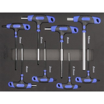 Tálcás SP Tools  ''S'' T-fogós imbusz  készlet 8db-os