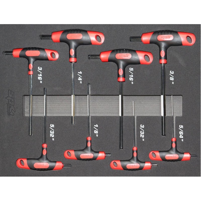 Tálcás SP Tools  ''S'' T-fogós Imbusz  készlet 8db-os