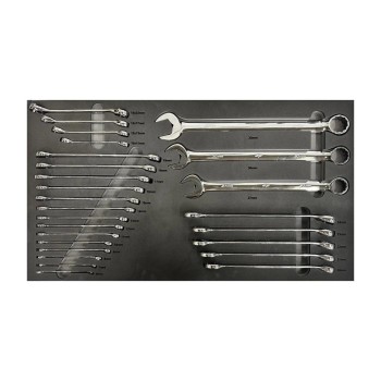 Tálcás SP Tools ''XL'' Csillag-villáskulcs készlet 26 db-os - QUAD DRIVE